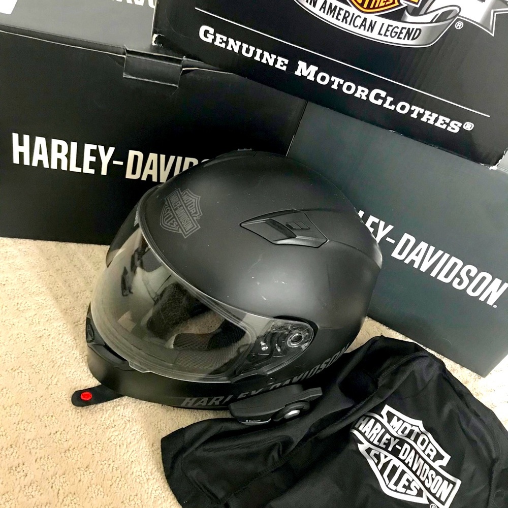 Harley-Davidson® Men's Helmet, Matte Black + BTth